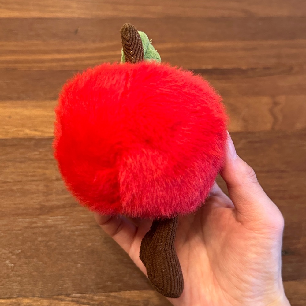 Red Apple Plush Keychain Cute Fruit Bag Charm Kawaii Soft Toy Gift New - Picture 4 of 8